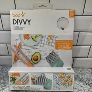 Boon DIVVY‎ Baby Solid Food Prep Starter Kit - Includes 11x14 Silicone Placema